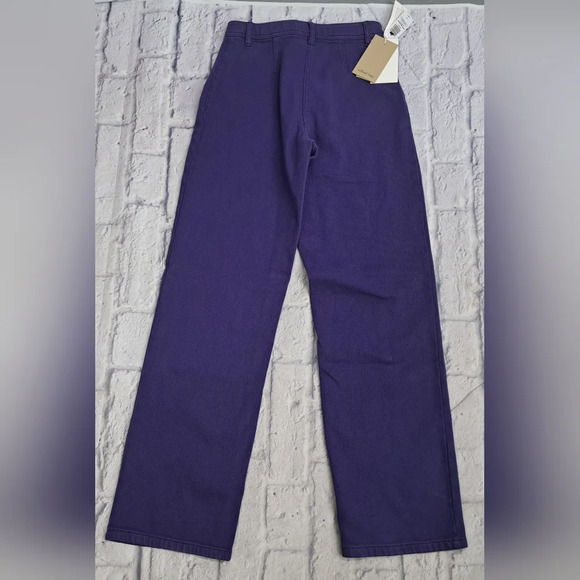 NWT Wilfred New Modern Utility Pants Mid Rise Straight Leg Deep Violet Size 00 - Picture 5 of 11